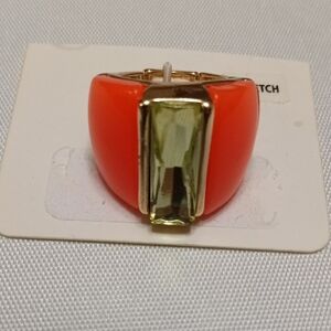 Bold Orange and Gold Ring